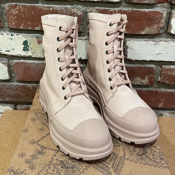 ⭐NWB⭐Free People - Camp Out Canvas Combat Boot size 39 - Picture 8 of 14